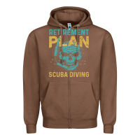 Chestnut Retirement Plan Scuba Diving Zipper Hoodie - artisFamous