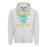 Dove Grey Retirement Plan Scuba Diving Zipper Hoodie - artisFamous
