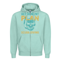 Seafoam Retirement Plan Scuba Diving Zipper Hoodie - artisFamous
