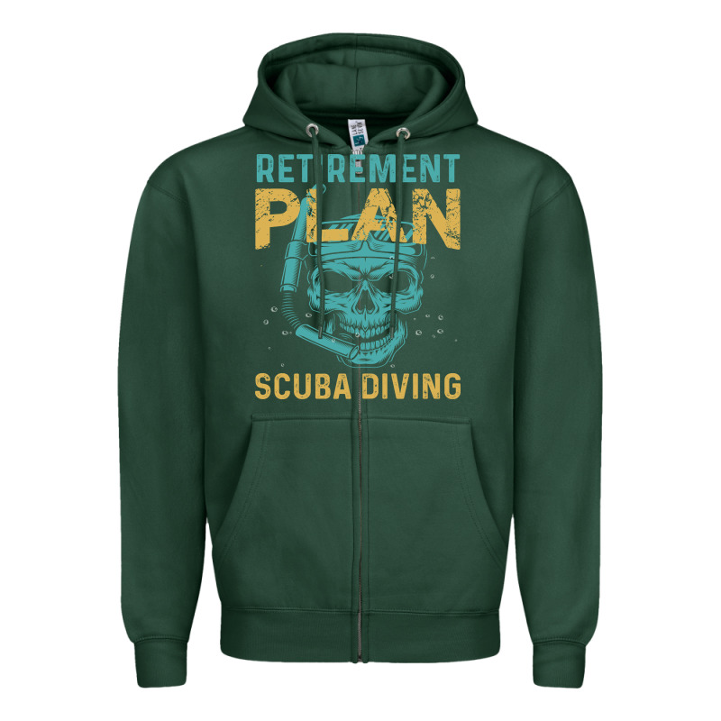 Retirement Plan Scuba Diving Zipper Hoodie by artisFamous | Teevron
