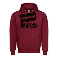 Burgundy blockbuster be kind rewind Zipper Hoodie - artisFamous
