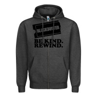 Charcoal Heather blockbuster be kind rewind Zipper Hoodie - artisFamous