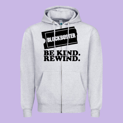 Blockbuster Be Kind Rewind Zipper Hoodie Designed By Artisfamous