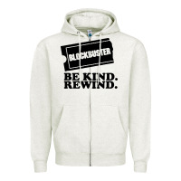 Oatmeal Heather blockbuster be kind rewind Zipper Hoodie - artisFamous