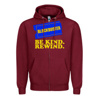 Burgundy blockbuster be kind rewind Zipper Hoodie - artisFamous