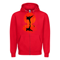 Red karate and kung fu Zipper Hoodie - artisFamous