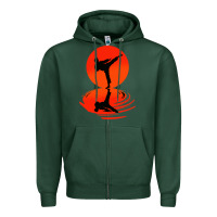 Sports Green karate and kung fu Zipper Hoodie - artisFamous