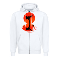 White karate and kung fu Zipper Hoodie - artisFamous