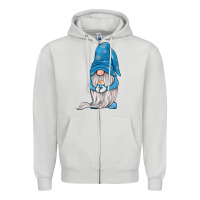 Dove Grey winter gnome Zipper Hoodie - JahusDesignShop