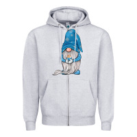 Heather Grey winter gnome Zipper Hoodie - JahusDesignShop