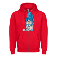 Red winter gnome Zipper Hoodie - JahusDesignShop