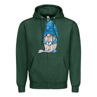 Sports Green winter gnome Zipper Hoodie - JahusDesignShop