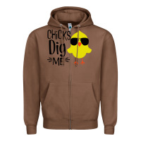 Chestnut kids chick dig me christian Zipper Hoodie - artisFamous