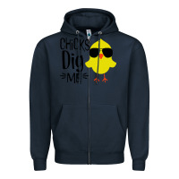 Navy kids chick dig me christian Zipper Hoodie - artisFamous