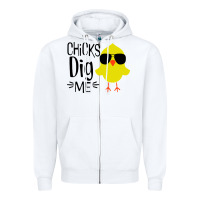 White kids chick dig me christian Zipper Hoodie - artisFamous