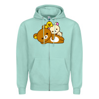 Seafoam rilakkuma rila head shirt Zipper Hoodie - artisFamous