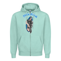 Seafoam b.i.l.l.i.e  e i.li.s.h  official  bling  t shirt Zipper Hoodie - artisFamous