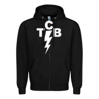 Black taking care of business rock n roll Zipper Hoodie - artisFamous