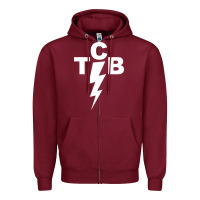 Burgundy taking care of business rock n roll Zipper Hoodie - artisFamous