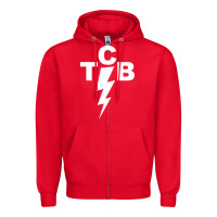 Red taking care of business rock n roll Zipper Hoodie - artisFamous