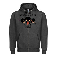 Charcoal Heather mixed martial arts and crafts Zipper Hoodie - artisFamous