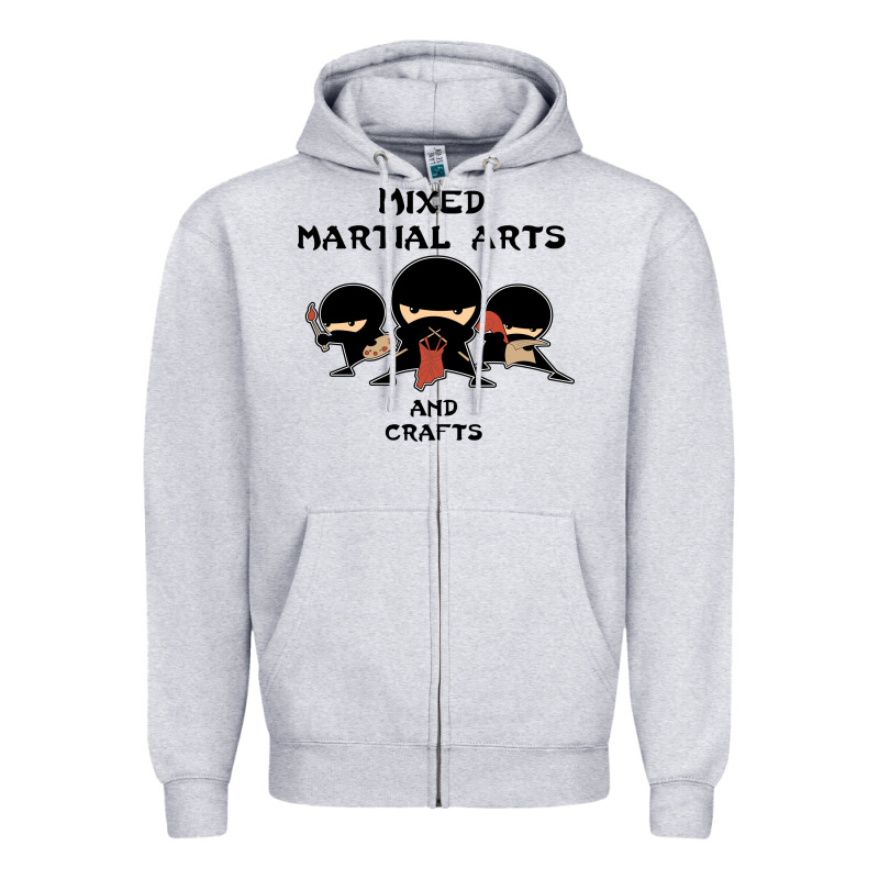 Mixed Martial Arts And Crafts Zipper Hoodie by artisFamous | Teevron