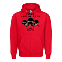 Red mixed martial arts and crafts Zipper Hoodie - artisFamous