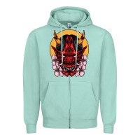 Demon Oni Mask Zipper Hoodie | Teevron