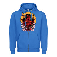 True Royal demon oni mask Zipper Hoodie - artisFamous