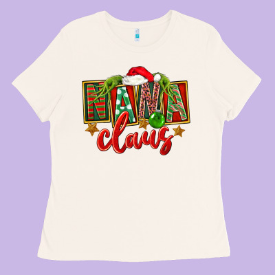 Christmas Nana Claus Mother's Day Ladies Tee Designed By Fadigitalartstudio