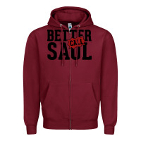 Burgundy better cal saul Zipper Hoodie - artisFamous