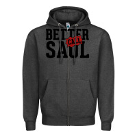 Charcoal Heather better cal saul Zipper Hoodie - artisFamous