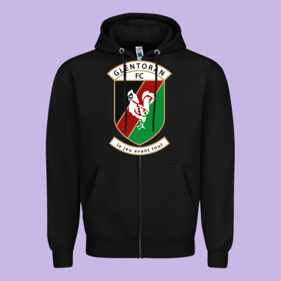 Glentoran Zipper Hoodie Designed By Artisfamous