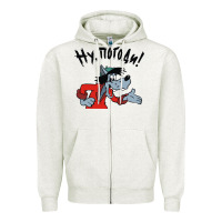 Oatmeal Heather nu pogodi! Zipper Hoodie - artisFamous