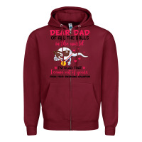 Burgundy dear dad of all the balls in the world i’m glad that i came out of y Zipper Hoodie - artisFamous