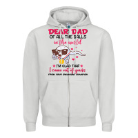 Dove Grey dear dad of all the balls in the world i’m glad that i came out of y Zipper Hoodie - artisFamous