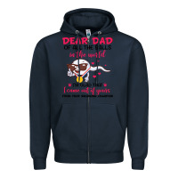 Navy dear dad of all the balls in the world i’m glad that i came out of y Zipper Hoodie - artisFamous
