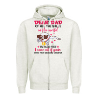 Oatmeal Heather dear dad of all the balls in the world i’m glad that i came out of y Zipper Hoodie - artisFamous