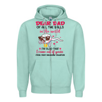 Seafoam dear dad of all the balls in the world i’m glad that i came out of y Zipper Hoodie - artisFamous