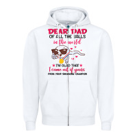 White dear dad of all the balls in the world i’m glad that i came out of y Zipper Hoodie - artisFamous