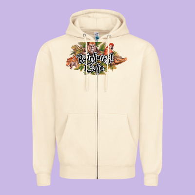 Rainforest Cafe Zipper Hoodie Designed By Artisfamous