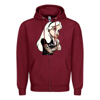 Burgundy alice in wonderland Zipper Hoodie - artisFamous