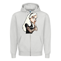 Dove Grey alice in wonderland Zipper Hoodie - artisFamous