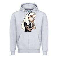 Heather Grey alice in wonderland Zipper Hoodie - artisFamous