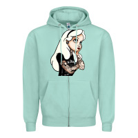 Seafoam alice in wonderland Zipper Hoodie - artisFamous