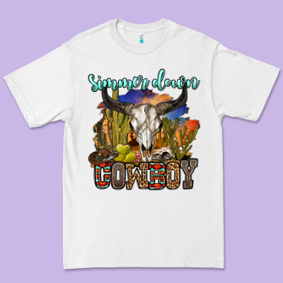 Simmer Down Cowboy Premium Tee Designed By Oliviacreatesart
