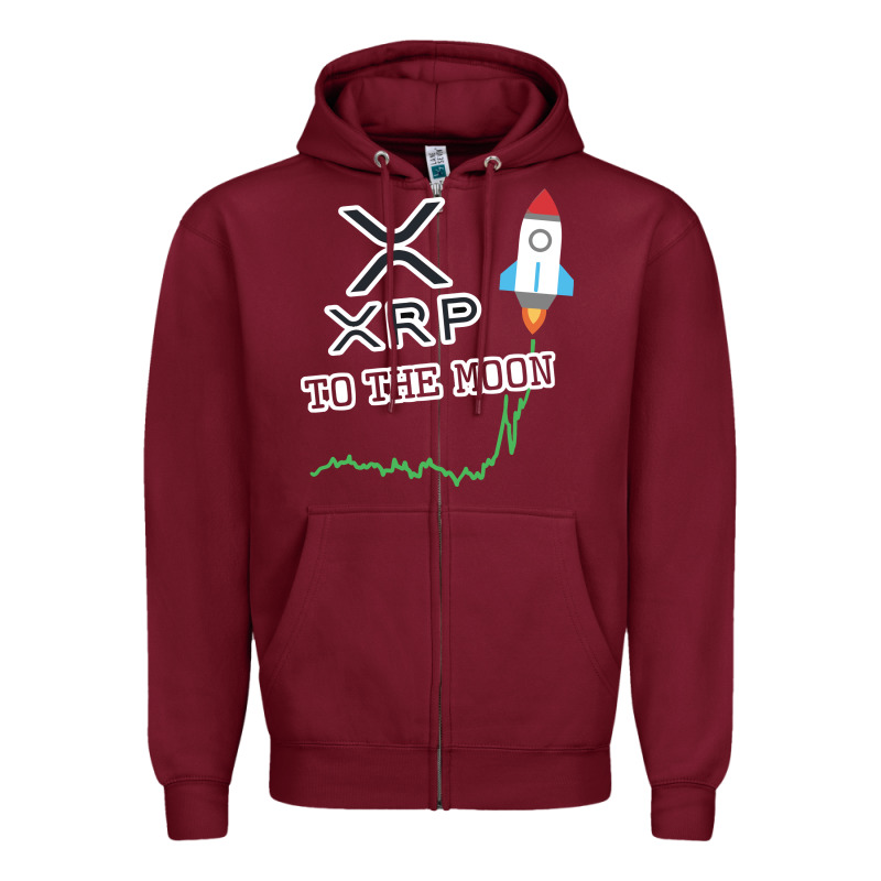 Xrp To The Moon Zipper Hoodie by artisFamous | Teevron