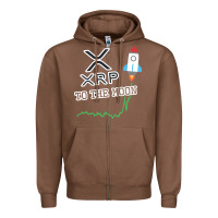 Chestnut xrp to the moon Zipper Hoodie - artisFamous