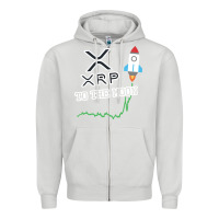 Dove Grey xrp to the moon Zipper Hoodie - artisFamous
