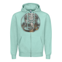 Seafoam cobra k.a.i rusted steel snake lo go graphic t shirt Zipper Hoodie - artisFamous
